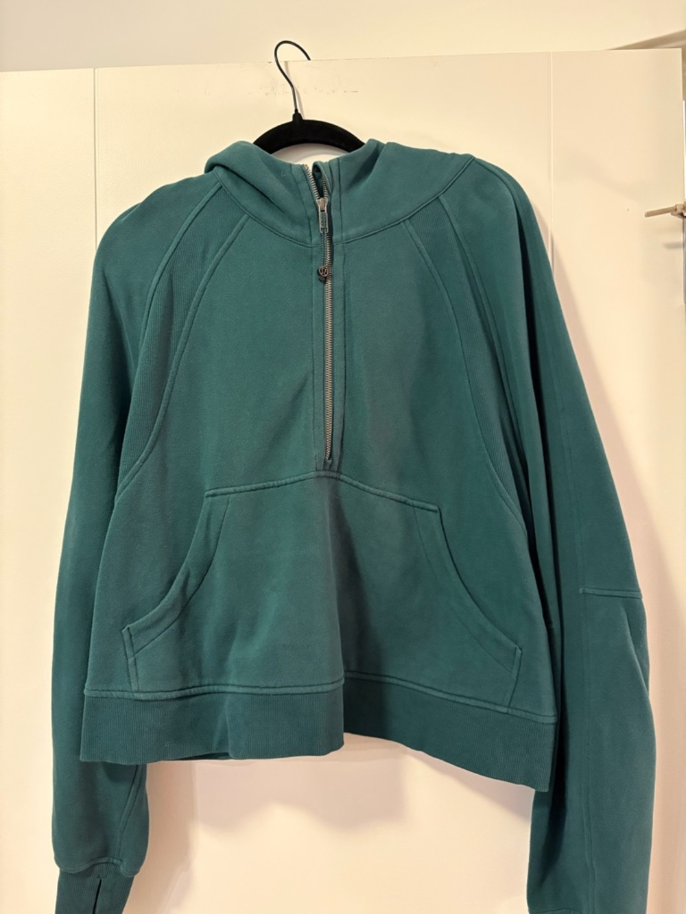 Lululemon Scuba Oversized Funnel-Neck Half Zip Dark Green - Picture 3 of 4